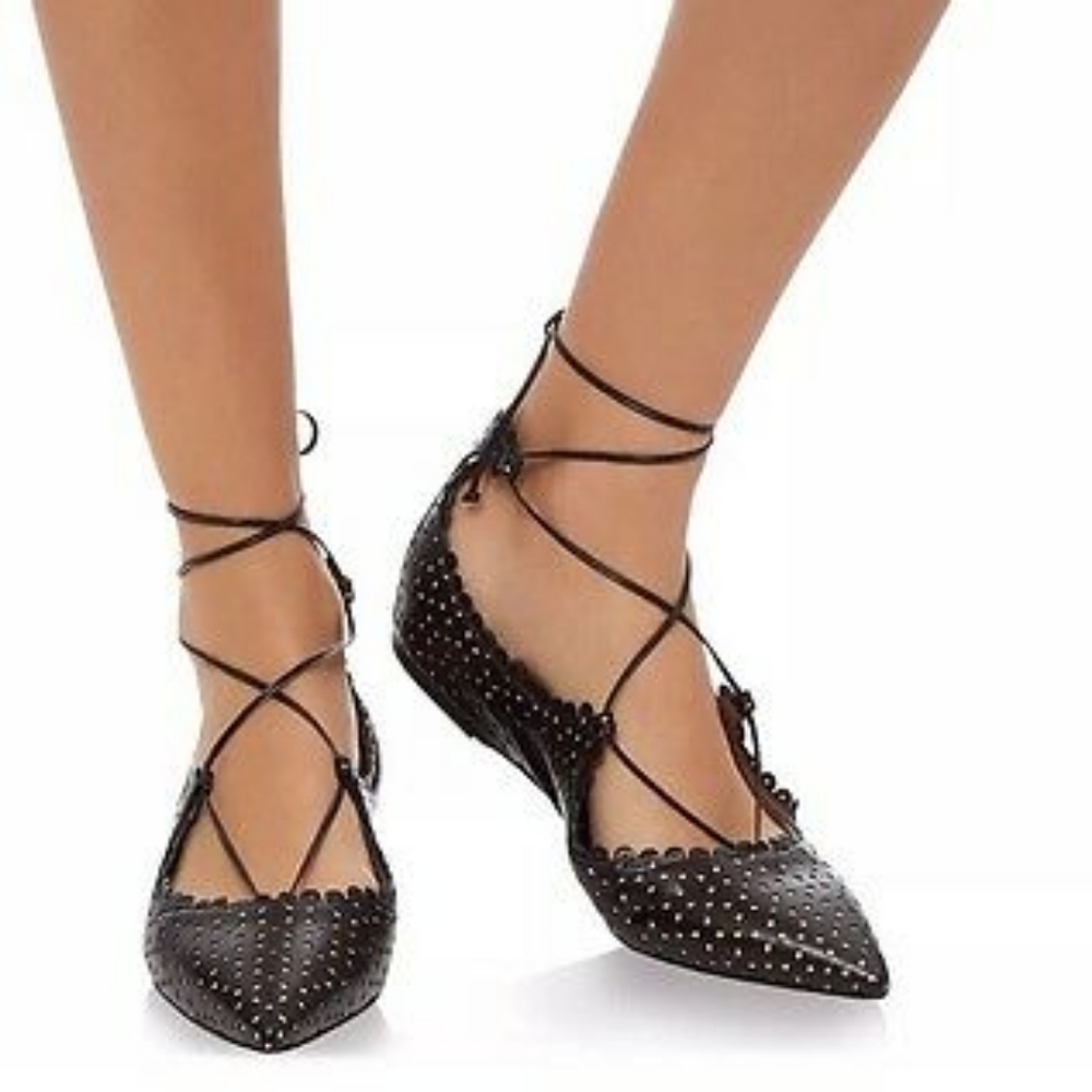 Tabitha Simmons lace up flats